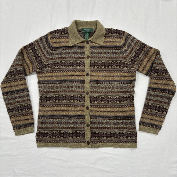 Lauren Ralph Lauren Sweaters - Vintage Lauren Ralph Lauren Western Country Nordic Knit Sweater Small 100% Wool
